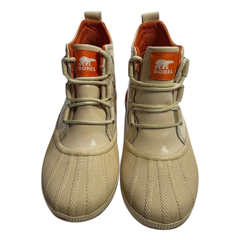 SOREL Out N About III Classic Waterproof Boots Cream Orange Women's 9.5